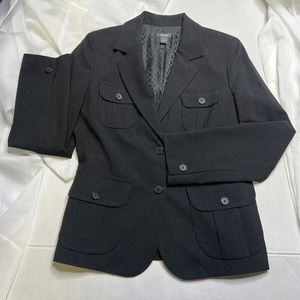 Kenneth Cole Reaction Women's 2 Button Blazer Dark Gray size 8